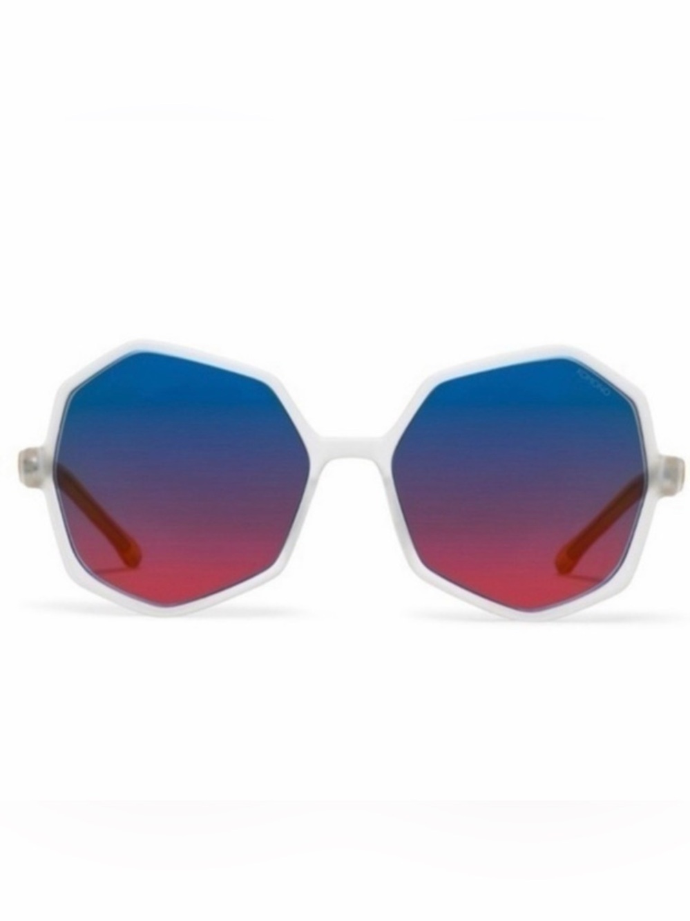 NEW KOMONO sunglasses Bonnie Ice Lemon Clear Blue Neon - Picture 1 of 13